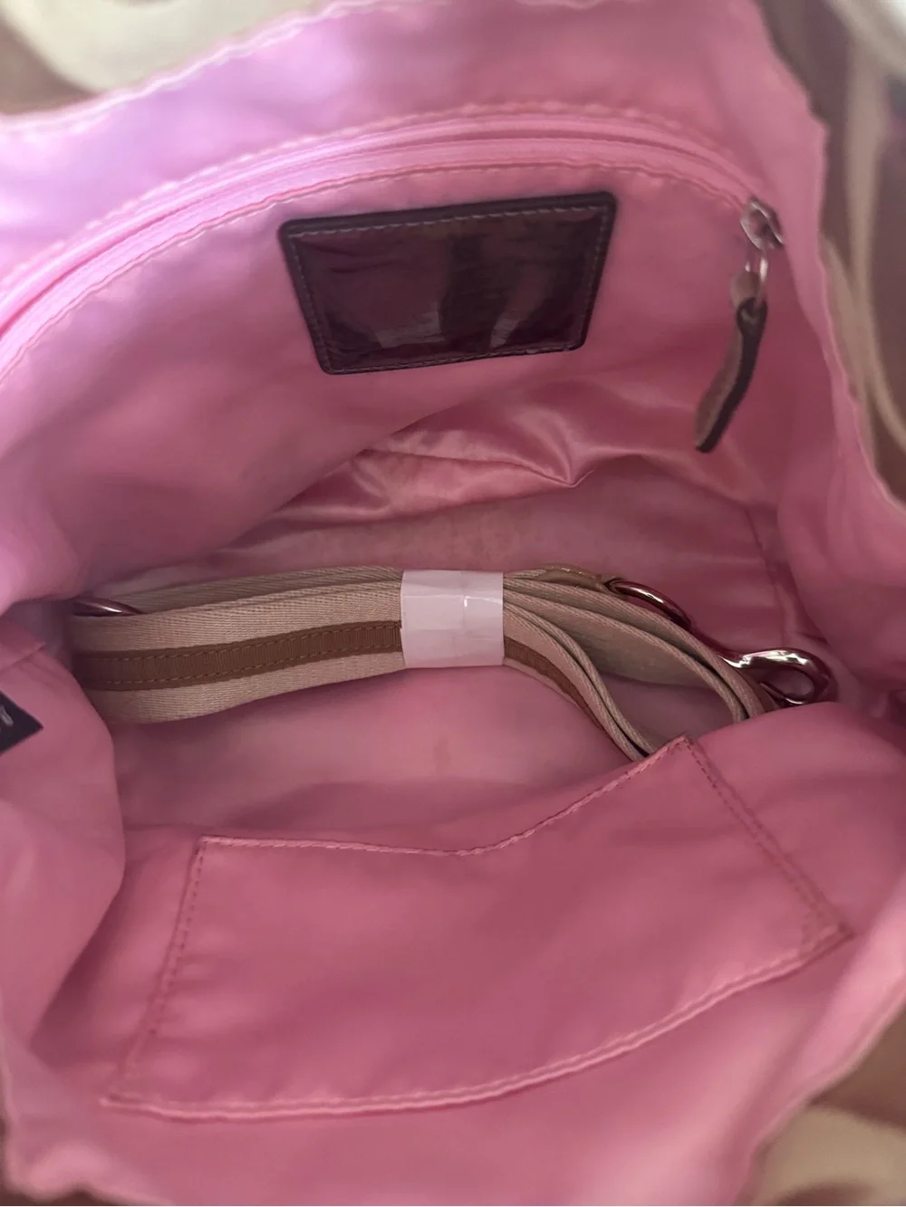 Coach Poppy Tan Bucket Bag